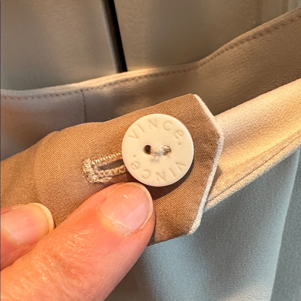 Vince high-waisted tailored culotte in sandstone - Picture 7 of 10